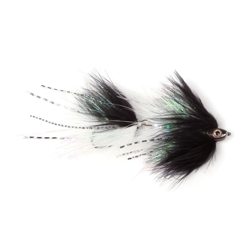 Streamer Guideline Scull Bunker Marabou Black White