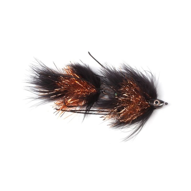 copy of Streamer Guideline Scull Bunker Marabou Black Copper